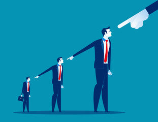 Business people at different levels of the organization